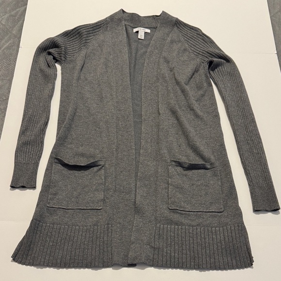 Nine West Charcoal Open Front Cardigan - Picture 1 of 1